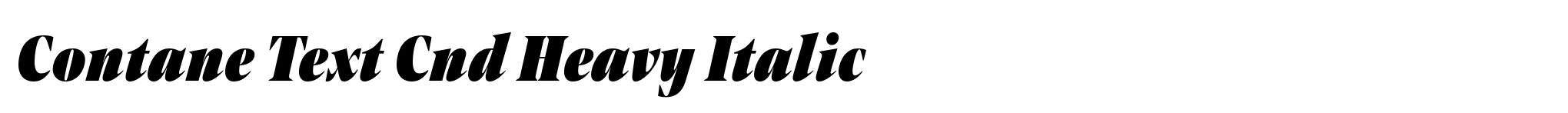 Contane Text Cnd Heavy Italic image
